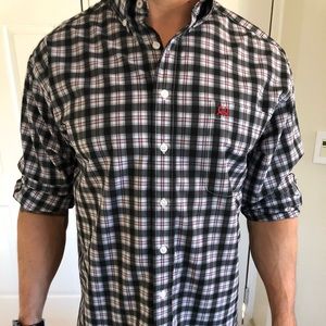 Cinch Plaid Flex Western Shirt Sz M
